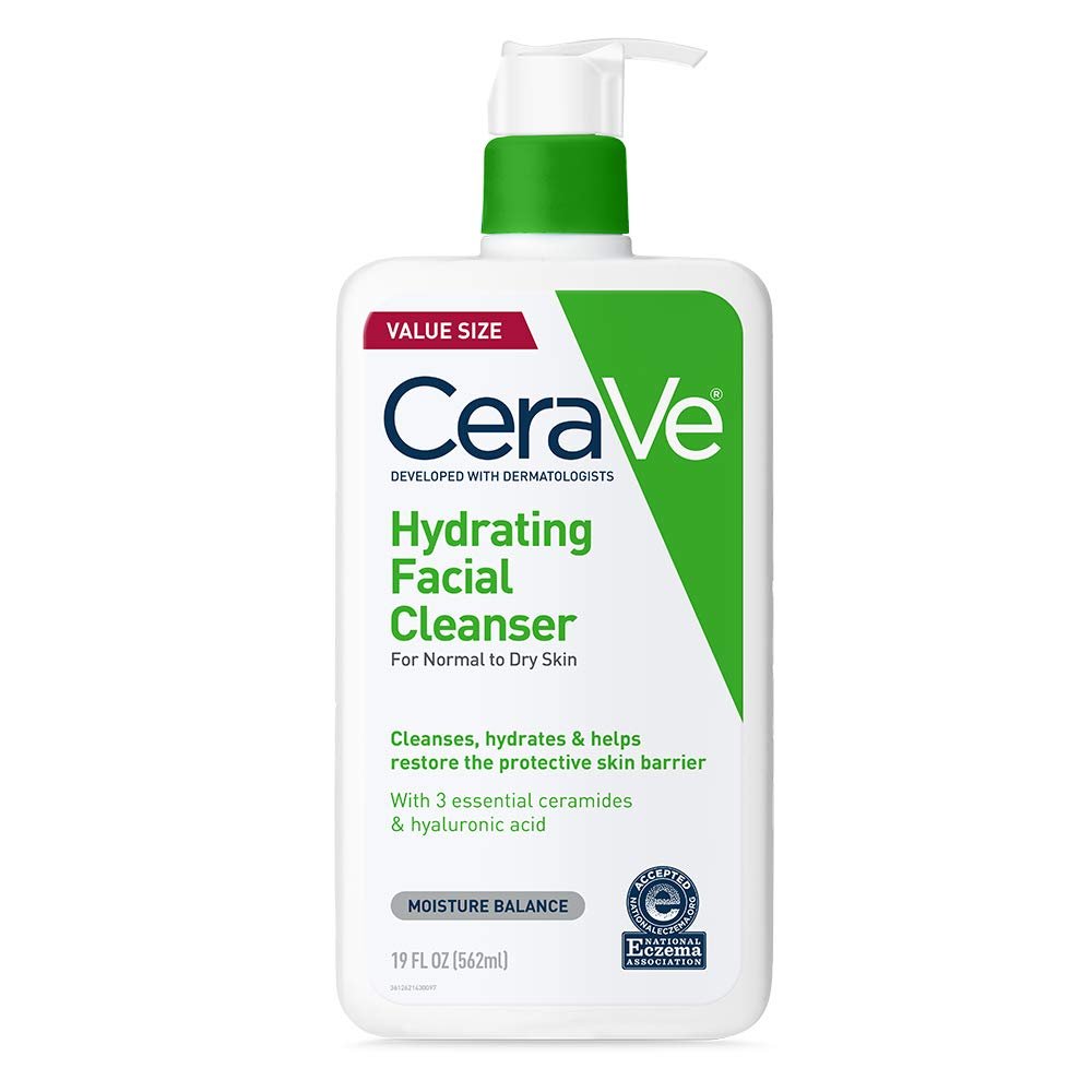Home CeraVe hydrating facial cleanser with ceramides and hyaluronic acid for normal to dry skin