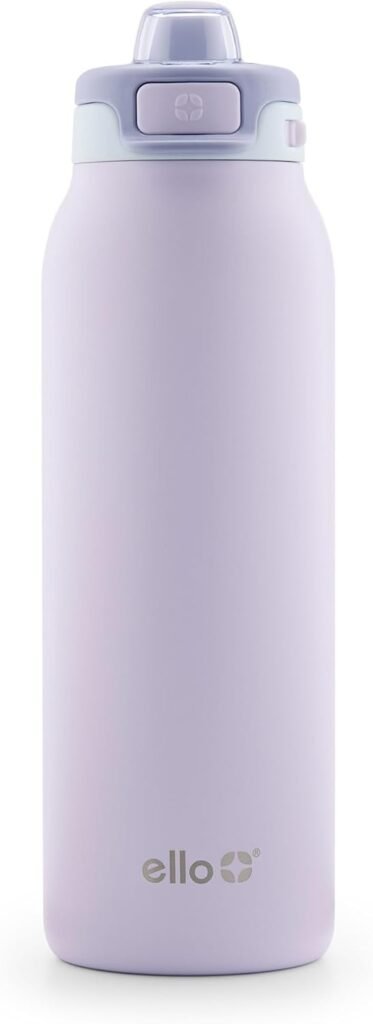 Ello Pop & Fill Insulated Stainless Steel Water Bottle with Quick Fill Lid, Leakproof Locking, Sip or Chug Spout, BPA-Free, Double Wall Vacuum Insulated for Sports, Travel & School- 22oz / 32oz / 40oz