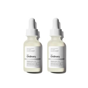 Serum layering guide featuring The Ordinary Hyaluronic Acid 2% + B5 and Niacinamide 10% + Zinc 1%