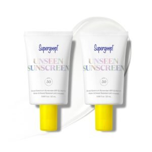 Supergoop Unseen Sunscreen SPF 50 is an invisible broad-spectrum sunscreen for daily face protection