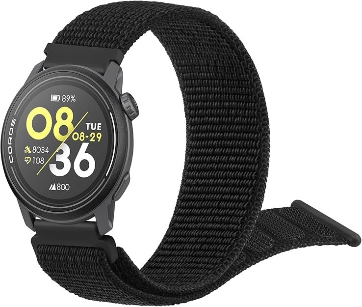 Amzpas Nylon Bands Compatible with COROS PACE 4 / PACE 3 / Pro/APEX 2 Pro/APEX Pro/APEX 46mm Men Women, 22mm Soft Sport Replacement Strap for Coros Pace 4/3 Watch