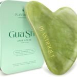 Plantifique jade Gua Sha facial massage tool with packaging for skincare routine