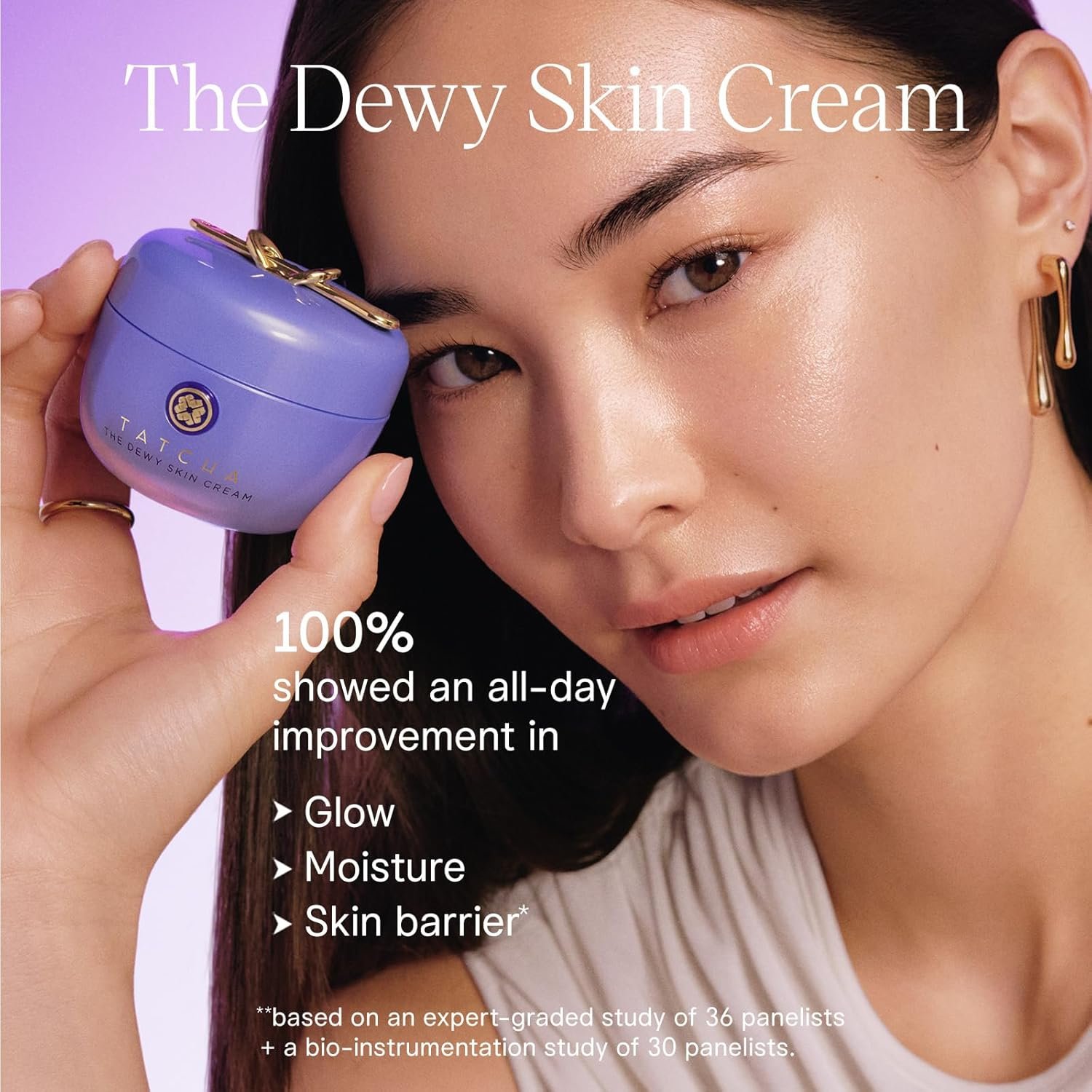 Tatcha The Dewy Skin Cream rich hydrating moisturizer for glowing and plump skin