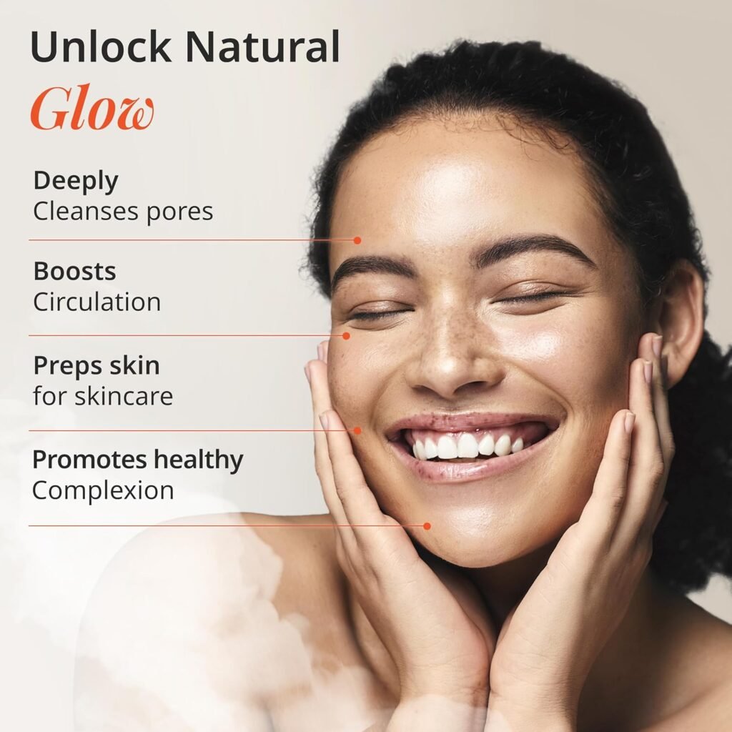 Best Facial Steamer for Deep Cleaning (At-Home Spa Guide 2026) A soft-beige Vanity Planet Aira Ionic Facial Steamer on a clean countertop, with a gentle mist rising from the adjustable nozzle, surrounded by a towel and skincare products.