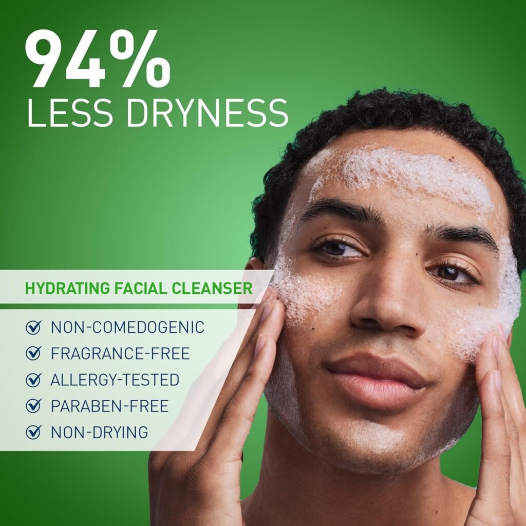 CeraVe hydrating facial cleanser with ceramides and hyaluronic acid for normal to dry skin